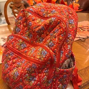 Vera Bradley Bancroft Cotton Backpack Garden Paisley Print